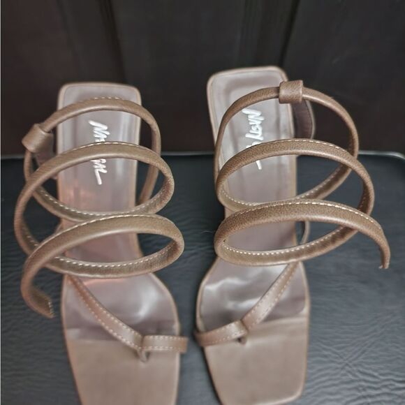 Nasty Gal Square Toe Wrap Around Stiletto Heels - Picture 13 of 14